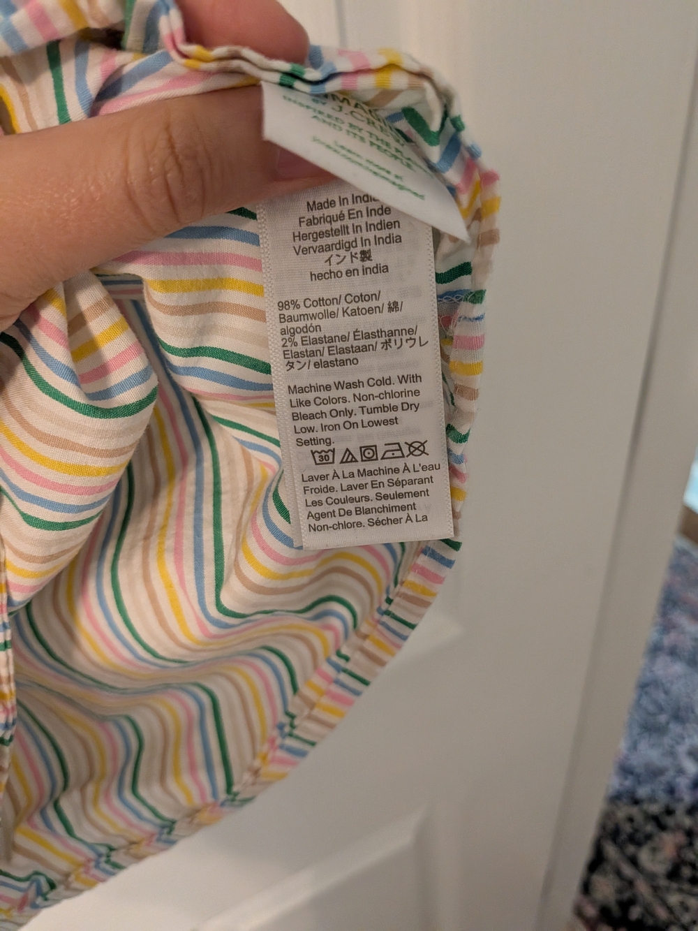 Multi-Color Striped Ruffle Sleeve Top - Picture 3 of 7